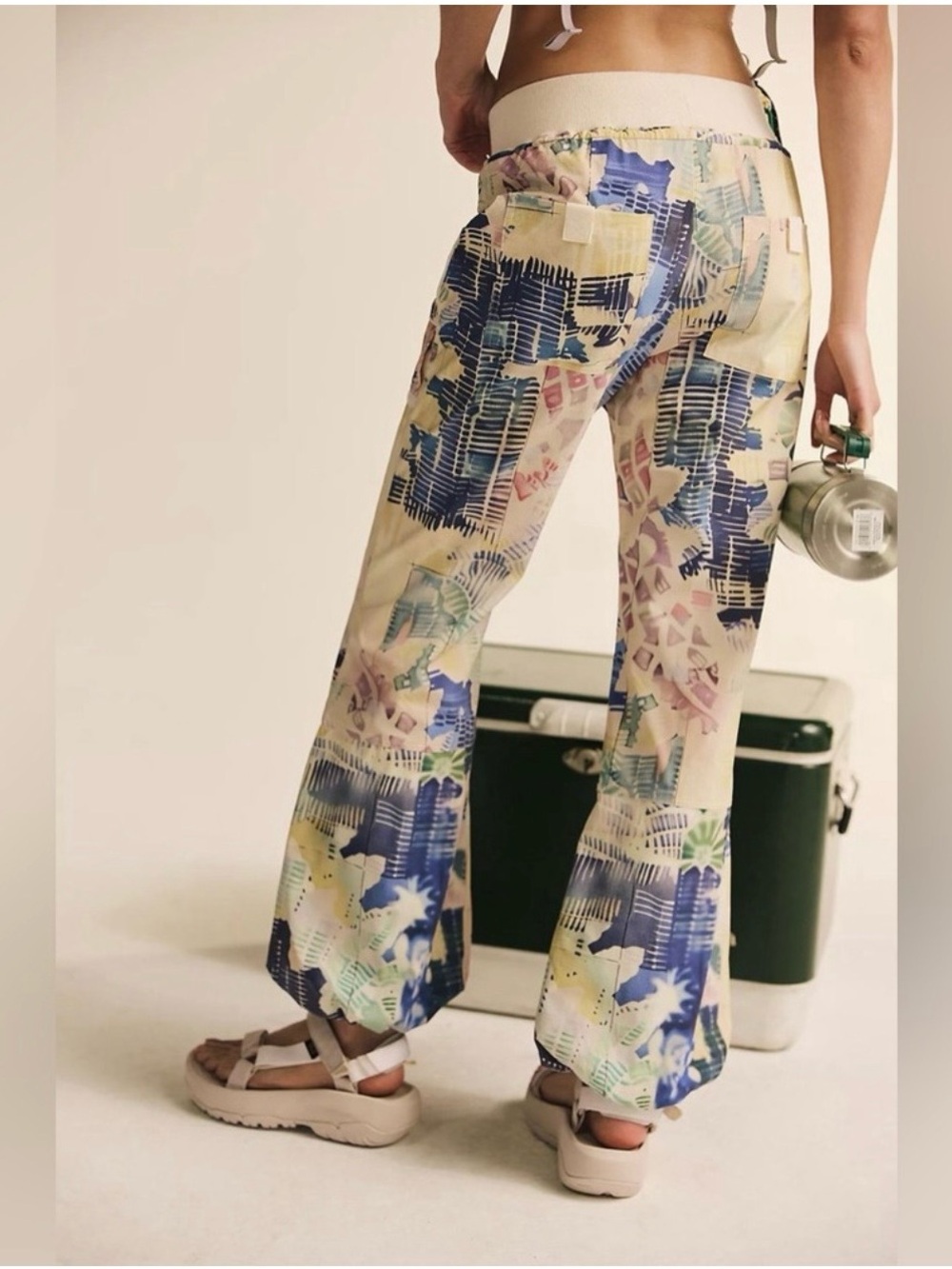 Free People Movement Cool Climber Printed Pants in the Bali Patchwork - Picture 2 of 7